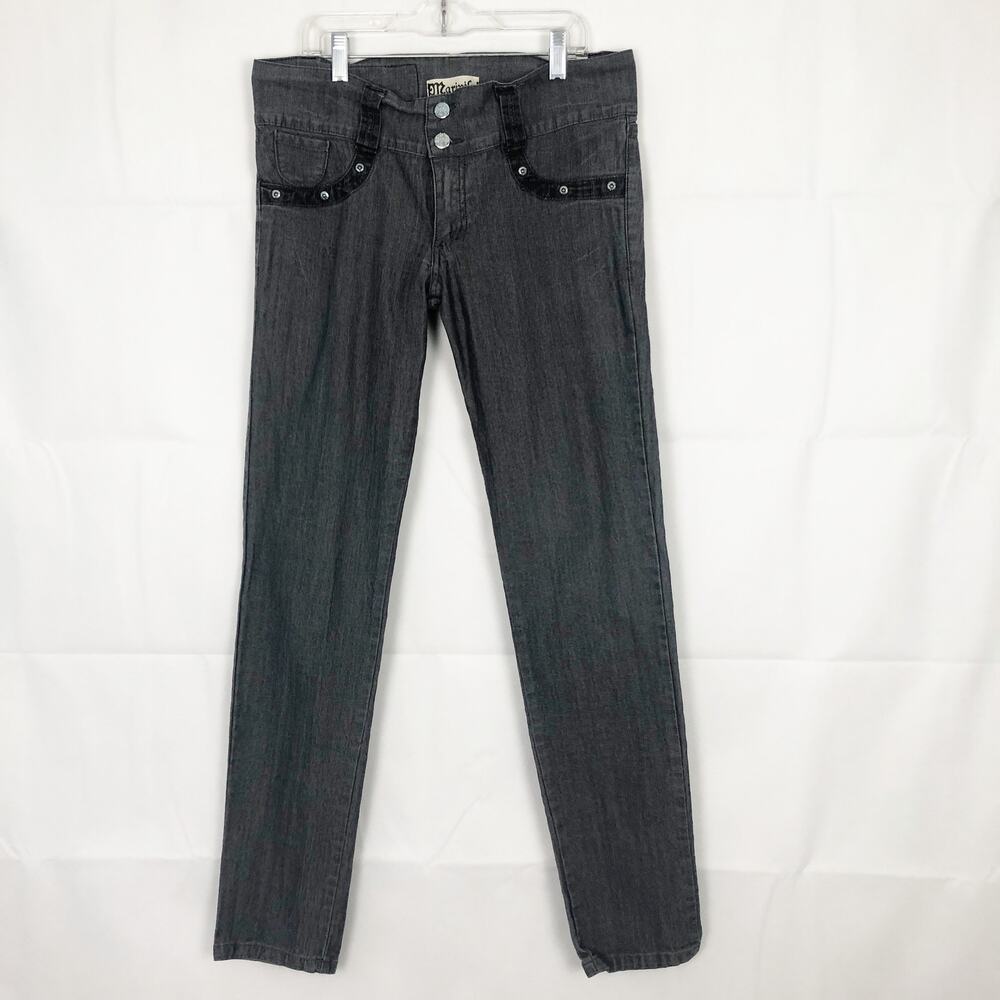Maripily Mid-Rise Charcoal Jeans Size 5